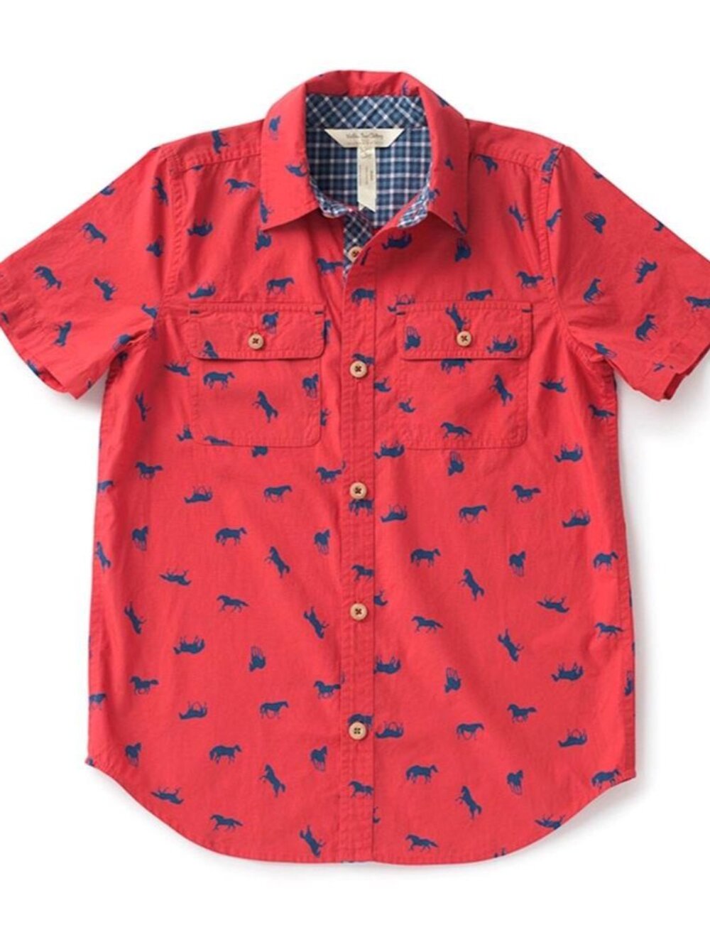 Matilda Jane Joanna Gaines Men’s Short-Sleeve Button Up Shirt Horse Print Size L - Picture 1 of 7